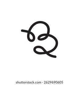 Creative B Letter Logo Template. B Character Logo Symbol.