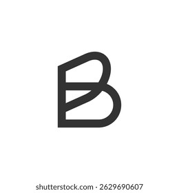 Creative B Letter Logo Template. B Character Logo Symbol.
