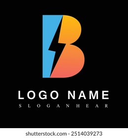 Creative B Letter Creative Monogram Vector Sign, Stylish and Gradient Logo Sign B Letter, B Character Logo Symbol