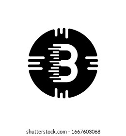Creative B logo consep technology icon template