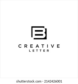 diseño creativo del logotipo B, logotipo de letras abstractas