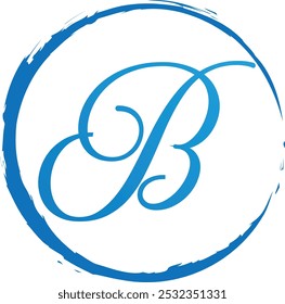 Creative B logo design. B logo vectors. Simple B logo monogram. Circle B logo template royalty free download