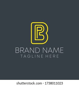 creative b p joint letter logo design. bp logo