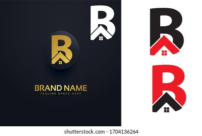 Creative B And Real Estate Logo Template.