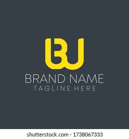 creative b w joint letter logo design. bw logo