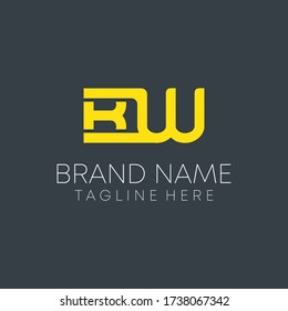 creative b w joint letter logo design. bw logo
