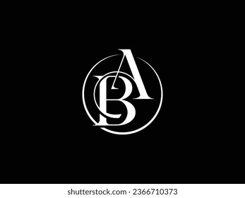 Creative BA, AB , initial monogram elegant vector logo template