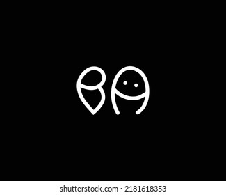 Creative BA letter logo design vector template