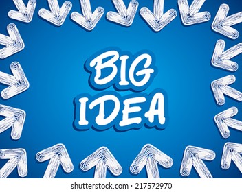 creative baarow focs to big idea background concept vector