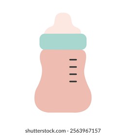 Creative baby bottle icon vector illustration with white background.
