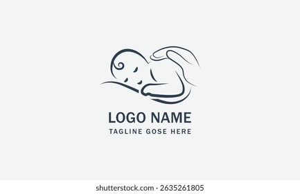 Monogramas creativos del Vector del logotipo del bebé