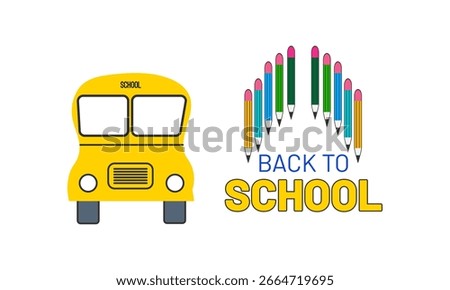 Creative back to school promotion template with  pencils, rulers, and notebooks. Vector sale banner with limited time offer and discount price . Suitable for stationery shops, store advertising