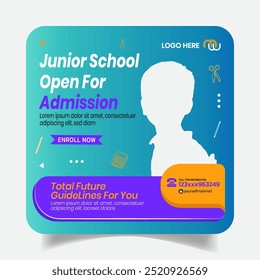 Creative Back To School Social Media Post Design Template