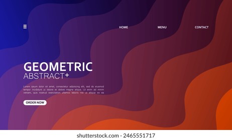 creative background abstract gradient geometric landing page design. Vector illustration. banner brochure business template  