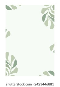 Creative background Abstract modern geometric with floral for planner, notebook. Trendy sheet design. Empty printable poster page with customized copy space