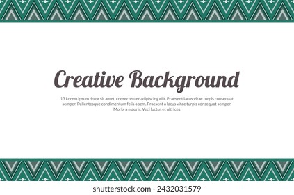 Creative background with abstract patterns on the edges of the top and bottom rows