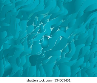 Creative background with abstract turquoise elements waves. Turquoise wavy texture. Blue turquoise surface. Biochemistry, Microbiology, Biotechnology concept. Biomass explosion.