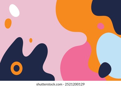 Creative background with amorphous shapes.