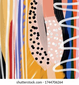 Fondo creativo con formas coloridas brillantes y salpicaduras. Plantilla Web moderna. Diseño de textura de moda. 