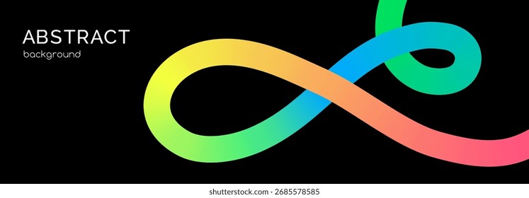 Fundo criativo com linha torcida gradiente colorida. Vetor abstrato fundo para capas, apresentações, banners
