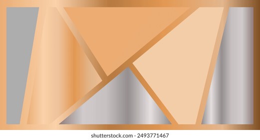 A creative background concept with an abstract image of gold and silver in a minimalistic style. Modern art design templates for holidays, advertising, branding, banners, covers, labels, mail