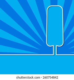 Creative Background with Continuous Line Ice Cream for Your business