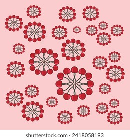 creative background design with a fruit theme with the basic shape of a cherry