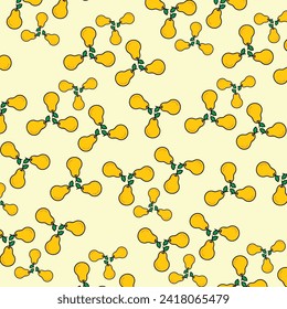 creative background design with a fruit theme with the basic shape of a pears