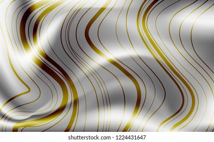 Creative background design with golden strips on silky white. Smooth texture cover for ad, web, social media, landing page, promotion, card. 