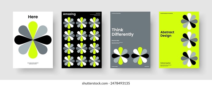 Diseño de fondo creativo. Plantilla de volante aislada. Diseño de póster geométrico. Presentación empresarial. Anuncio. Folleto. Informe. Portada del libro. Boletín informativo. Handbill. Prospecto. Cuaderno. Publicidad