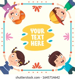 Antecedentes creativos con niños graciosos