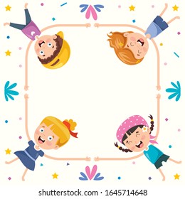 Antecedentes creativos con niños graciosos