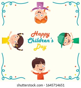 Creative Background With Funny Children