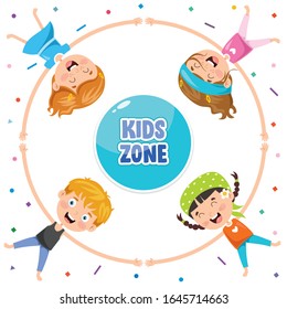 Creative Background With Funny Children