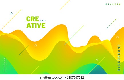 Creative background with geometrical wavy abstract illustation.