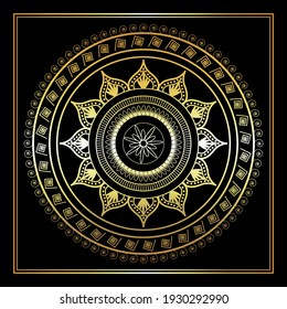 Creative background with golden mandala