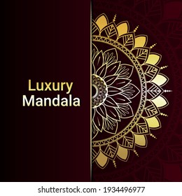 Creative background with golden mandala