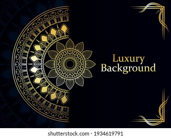Creative background with golden mandala