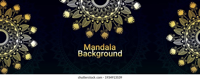 Fondo creativo con mandala dorada