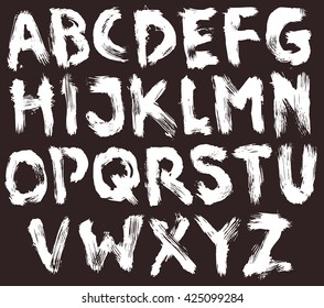 Creative background. Grunge letter style. Alphabet. Design for carpet, towels, fabrics, blankets, doormat, shower curtain.