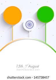 Creative background for Independence Day or Republic Day. 
