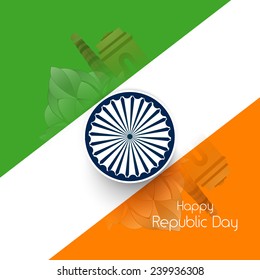 Creative background for Indian republic day with monument.