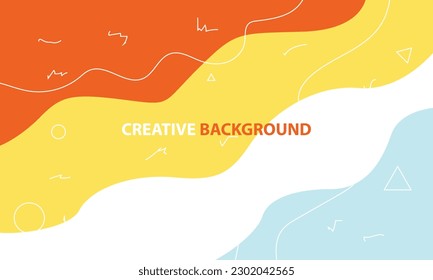 creative background with mix color style orange blue