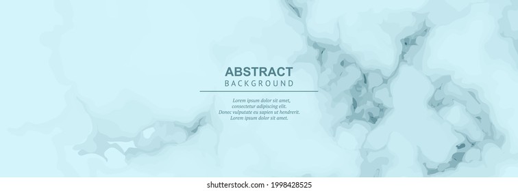 Creative background with pastel blue marble texture. Horizontal vector banner for covers, advertisements, wedding invitations, greeting cards, wallpapers, flyers, header  