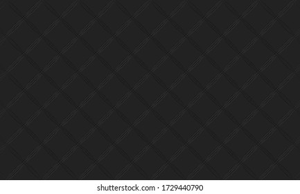 Creative background pattern of geometric shapes with indented outline. Vector graphics on a black background.