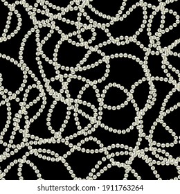 Creative background with pearls. Seamless vector illustration. 