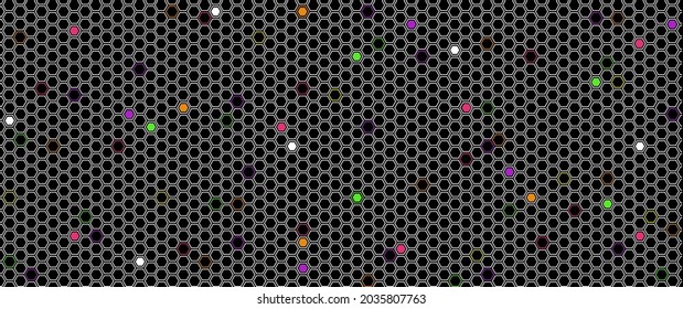 Creative background with rhythmic arrangement of shapes.