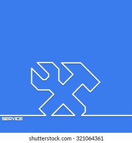 Creative background with service outline. The symbol for service. Motivation concept. Design element. Idea.