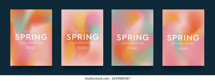 Creative Background Set Gradient for Advertising, Web, Social Media, Poster, Banner, Cover. Trendy 3d Liquid Swirl Patterns. Vector illustration