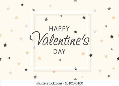 Creative background with stars for banner, flyer, template for St. Valentine's Day. Vector illustration